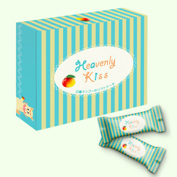 Package Design 「口福マンゴーのソフトケーキ Heavenly Kiss」